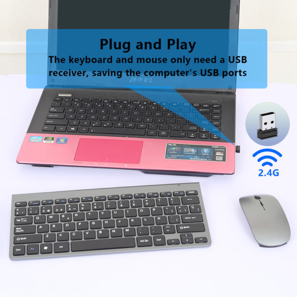 Clavier et souris sans fil 2 4G russe fran ais cor en h breu USB portable 1