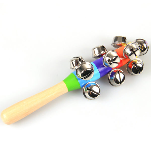 Cloche Percussion en bois color e arc en ciel jouet Musical pour KTV jeu pour enfants 1