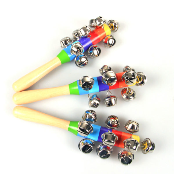 Cloche Percussion en bois color e arc en ciel jouet Musical pour KTV jeu pour enfants 2