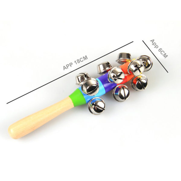Cloche Percussion en bois color e arc en ciel jouet Musical pour KTV jeu pour enfants 5