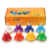 Cloche à main 8 notes pour enfants, jouet musical, jeu d'instruments à Percussion arc-en-ciel, cloche rotative à 8 tons, hochet pour débutant, jouet éducatif, cadeau – Image 2