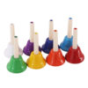 Cloche à main 8 notes pour enfants, jouet musical, jeu d'instruments à Percussion arc-en-ciel, cloche rotative à 8 tons, hochet pour débutant, jouet éducatif, cadeau – Image 3