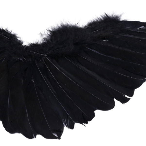 Costume d ailes d ange noir pour enfants et adultes f te de danse Cosplay spectacle 3