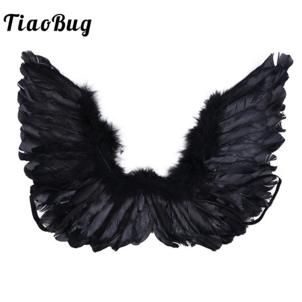 Costume d ailes d ange noir pour enfants et adultes f te de danse Cosplay spectacle