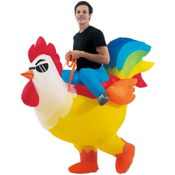 Costume de Cosplay gonflable pour adultes et enfants coq flamand rose tenue de carnaval de f