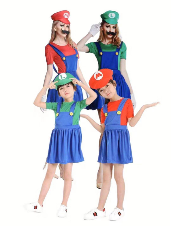 Costume de carnaval Super Bros pour enfants et adultes d guisement de famille dr le plombier 2