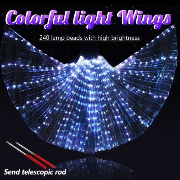 Costumes de danse du ventre ailes de danse LED Costumes de f te fluorescents pour adultes