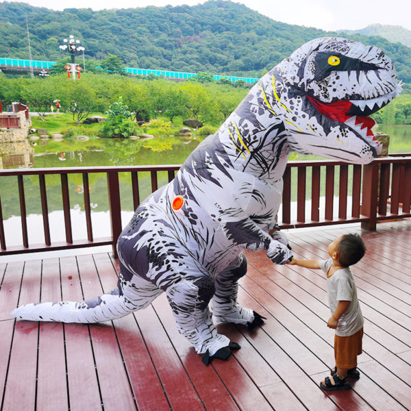 Costumes de dinosaure gonflables t rex pour adultes et enfants Costume de carnaval d halloween pour 2