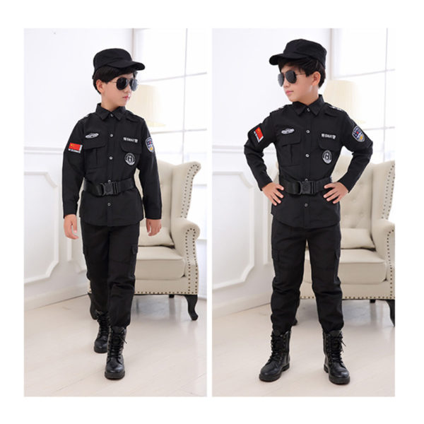 Costumes de policier d halloween pour enfants uniforme de carnaval de Police ensemble de v tements 2
