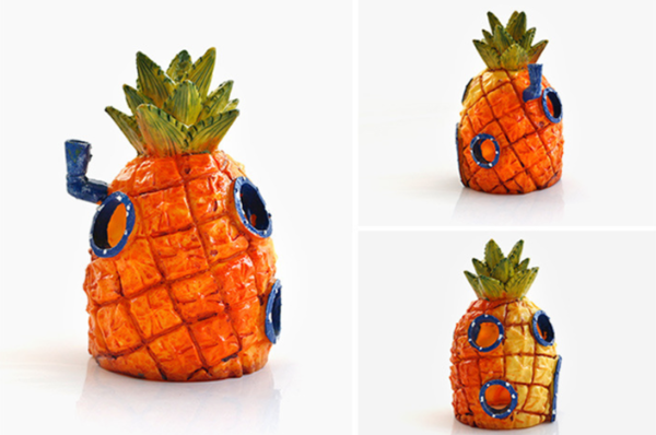Décor d'aquarium à motifs de dessins animés, Simulation d'ornements en résine, maison d'ananas, décoration d'aquarium, accessoires d'aménagement paysager – Image 4