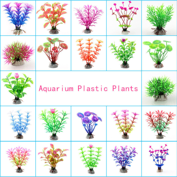 D coration d aquarium en plastique herbe artificielle plante d eau plante d aquarium accessoires de 1