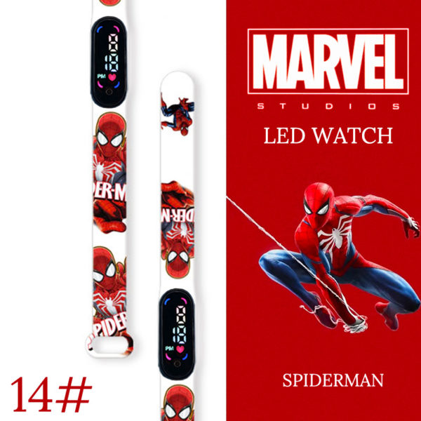 Disney montre Spiderman pour enfants Bracelet de Sport num rique tanche LED pour gar ons 2