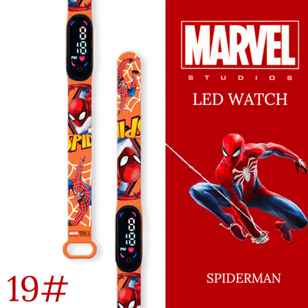 Disney montre Spiderman pour enfants Bracelet de Sport num rique tanche LED pour gar ons 3
