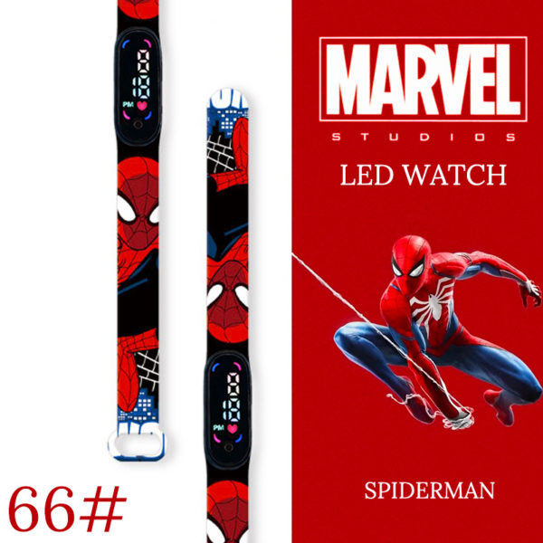 Disney montre Spiderman pour enfants Bracelet de Sport num rique tanche LED pour gar ons 4