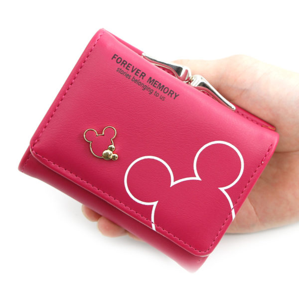 Disney portefeuille Mickey Mouse en PU pour femmes sac main tendance mignon porte monnaie de styliste