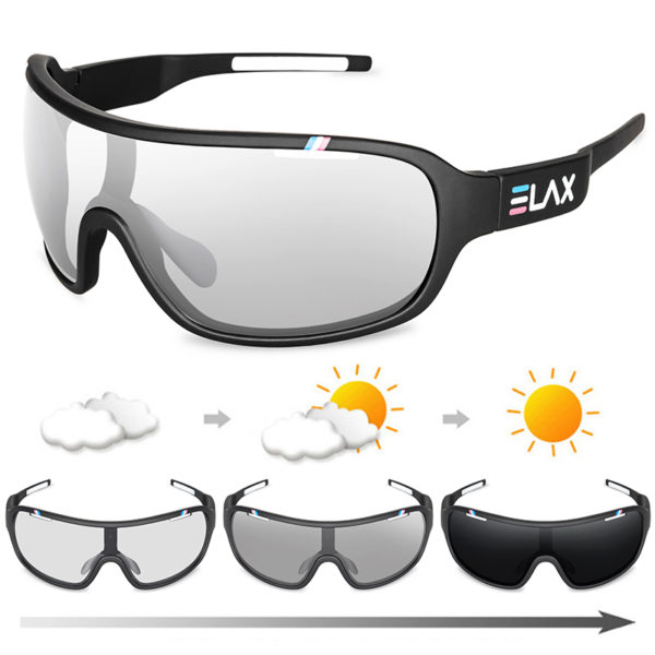 ELAX – lunettes de soleil polarisées photochromiques UV400, pour cyclisme en plein air, sur route, sport, pour hommes et femmes