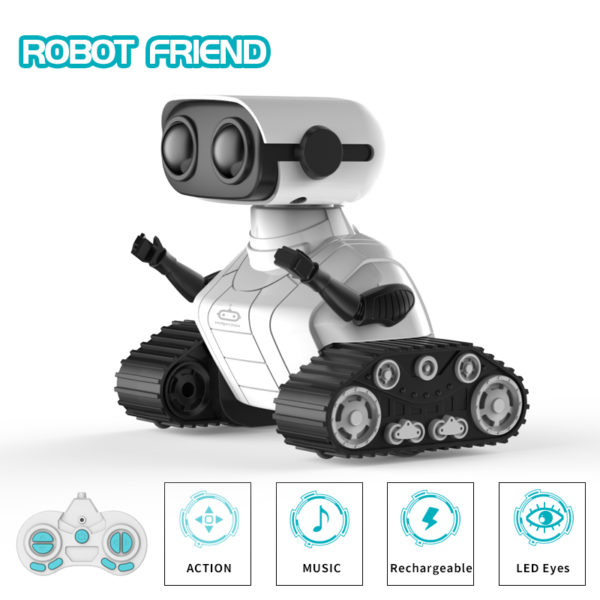Ebo Robot Robot Rechargeable pour enfants jouet t l command avec musique et yeux LED cadeau