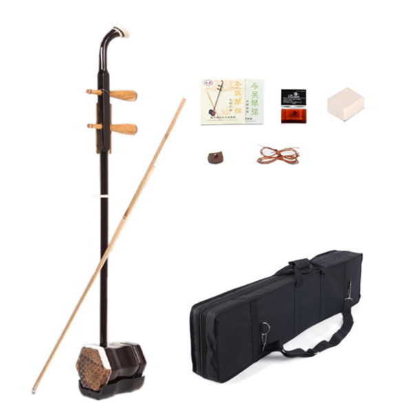 Erhu Instruments de violon deux cordes de Style chinois Urheen et accessoires avec cordes de rechange