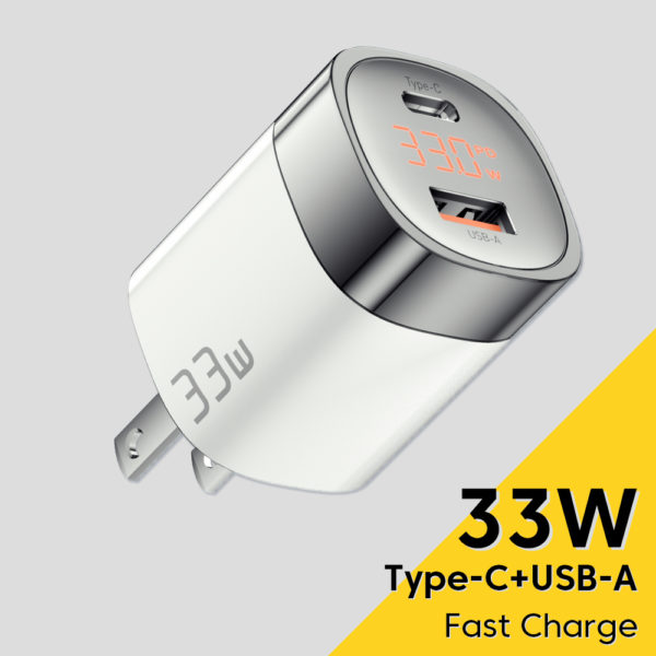 Essager – chargeur 33W GaN USB C, affichage numérique, charge rapide, pour iPhone 13 12 Max Pro iPad, Xiaomi Poco, Samsung – Image 2