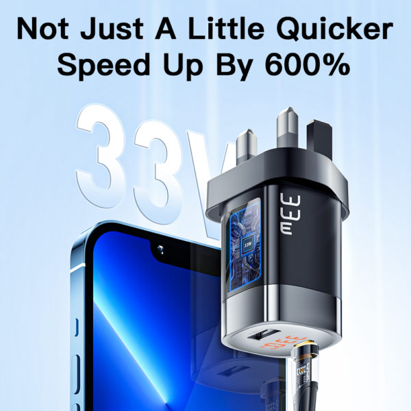 Essager – chargeur 33W GaN USB C, affichage numérique, charge rapide, pour iPhone 13 12 Max Pro iPad, Xiaomi Poco, Samsung – Image 5