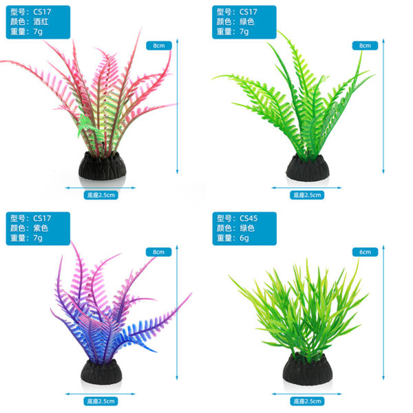 Feuilles d coratives d aquarium en PVC Simulation de plantes artificielles mat riaux de Protection de 3