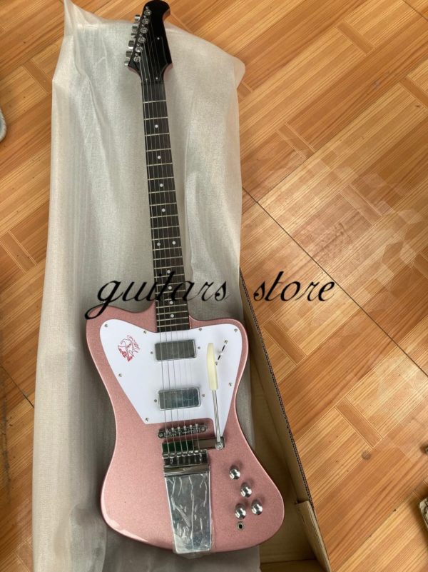 Firebird guitare lectrique 1965 avec Vibrola personnalis couleur rose mat riel chrom livraison gratuite 4