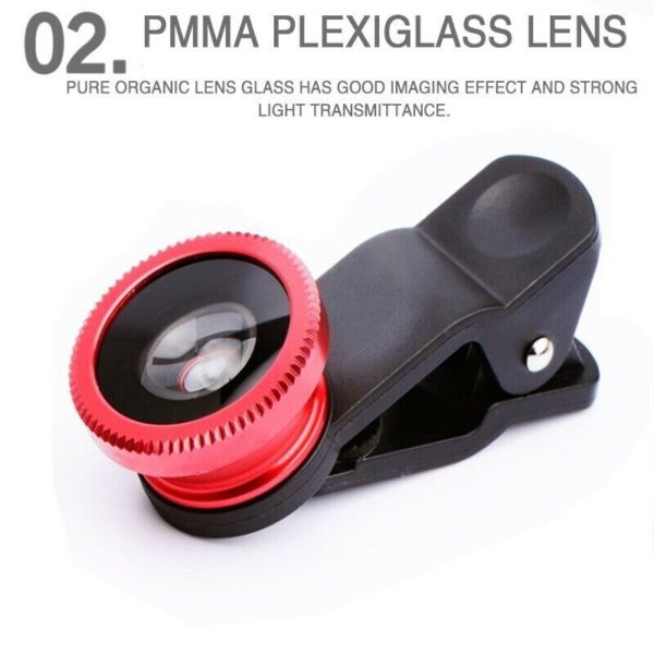 Fisheye Objectif de T l phone avec Grand Angle et Macro il de Poisson Kits d 3