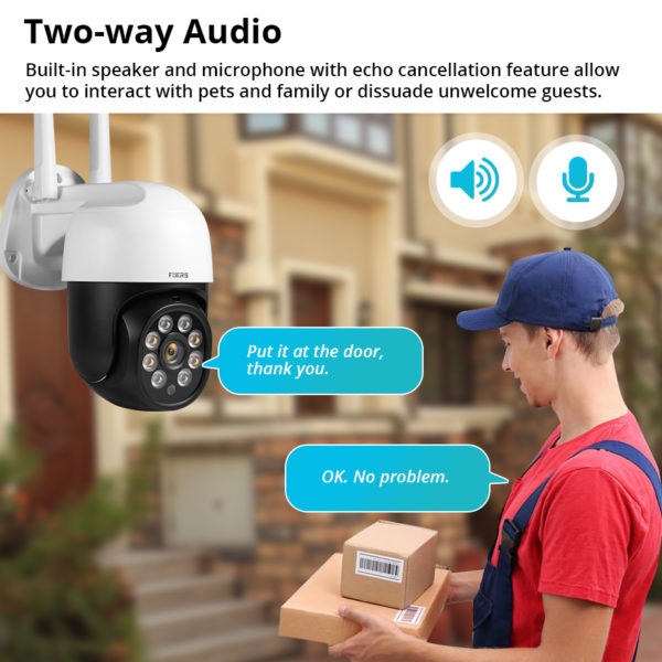 Fuers 1080P 3MP cam ra IP Tuya Smart Outdoor Home Security Auto Tracking AI Human Detection 5