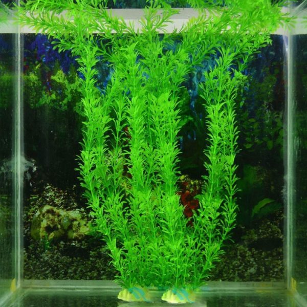 Grandes plantes d aquarium en plastique d cor de r servoir de poisson fausse plante d