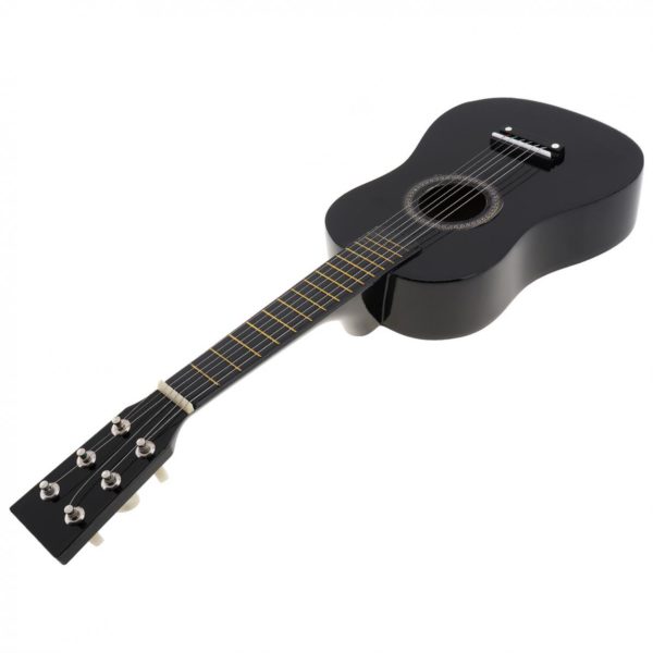 Guitare acoustique en tilleul noir 23 pouces avec fil de guitare Instruments de musique cadeau pour 3