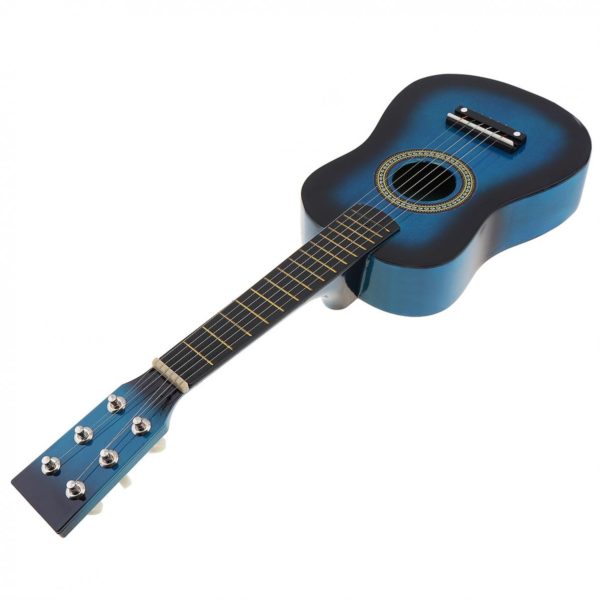 Guitare acoustique en tilleul noir 23 pouces avec fil de guitare Instruments de musique cadeau pour 5