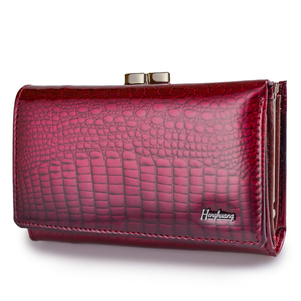 HH portefeuille de luxe en cuir v ritable pour femmes petit sac main Crocodile fermeture clair 1