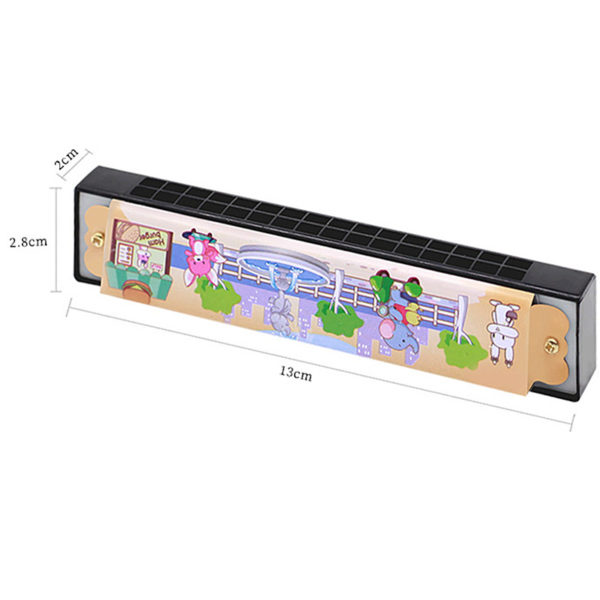 Harmonica mignon à 16 trous, jouets éducatifs Montessori, motifs de dessin animé, instrument à vent pour enfants, cadeau pour enfants – Image 3