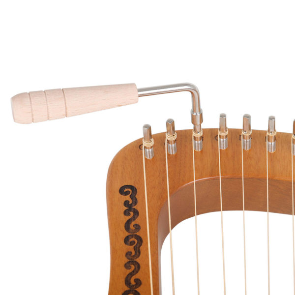 Harpe Lyre en bois 16 cordes Instrument cordes en bois d acajou avec cl de r 3