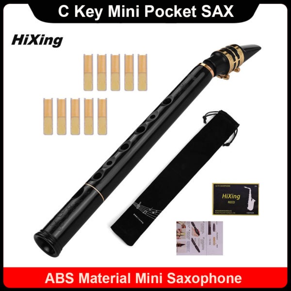 HiXing C Mini Saxophone de poche mat riel ABS Mini Saxophone et embouts 10 pi ces
