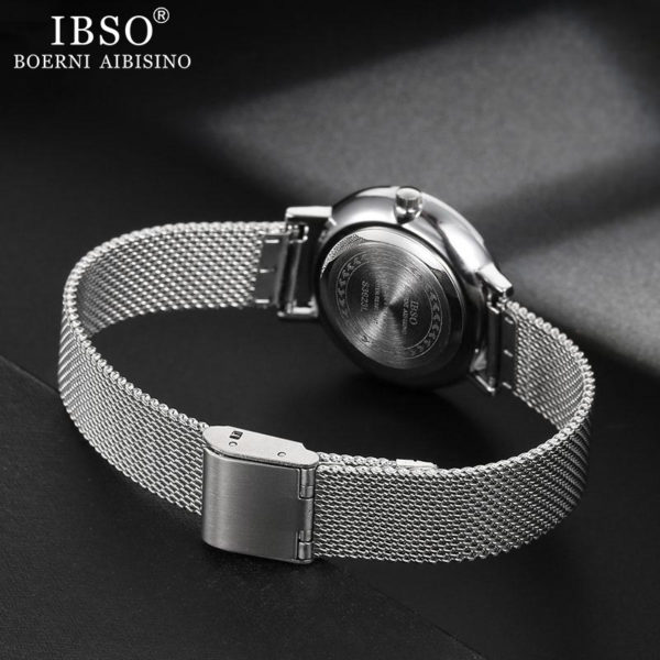 IBSO montre Quartz pour femmes ensemble de bijoux en argent collier et Bracelet en cristal cadeau 2