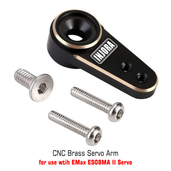 INJORA EMax ES08MA II 12g Servo à engrenage métallique analogique avec support et bras 15T pour voiture RC modèle Axial SCX24 gladiateur pièces de mise à niveau – Image 5