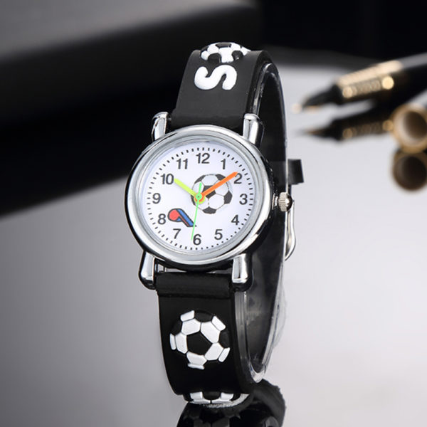 Jolie montre de Football 3D pour enfants, bracelet de Football en Silicone souple, pour garçons et filles, montre-bracelet pour bébé, horloge Relogio Infantil 2022 – Image 3
