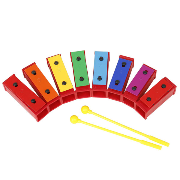 Jouet ducatif color pour enfants Xylophone 8 tons Montessori Instrument de musique apprentissage de la Percussion 3