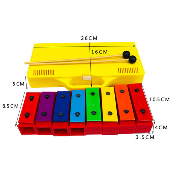 Jouet ducatif color pour enfants Xylophone 8 tons Montessori Instrument de musique apprentissage de la Percussion 5