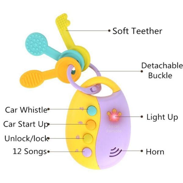 Jouet ducatif pour enfants et b b cl de voiture effet vocal t l commande intelligente 4