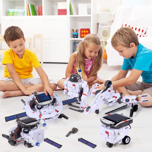 Jouets de projets STEM pour enfants Kits de Robot scientifique solaire cadeaux exp riences de construction 2