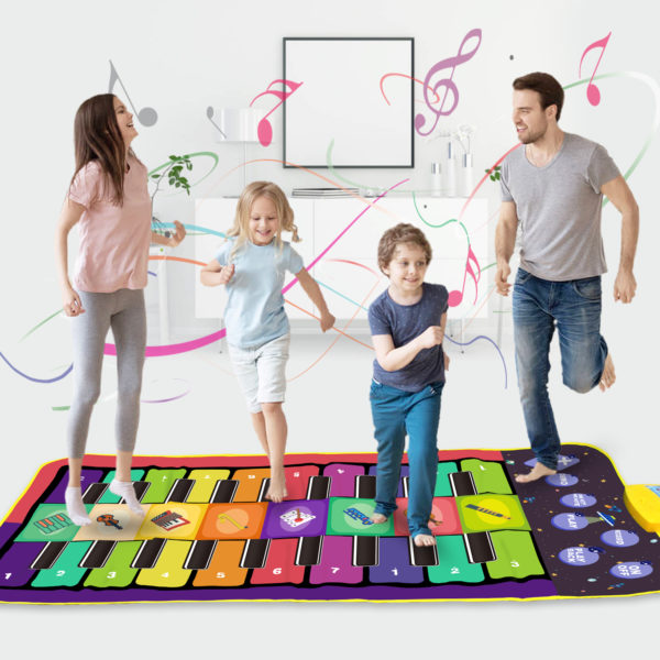Jouets ducatifs pour enfants Double rang e d instruments de musique clavier Piano tapis de musique