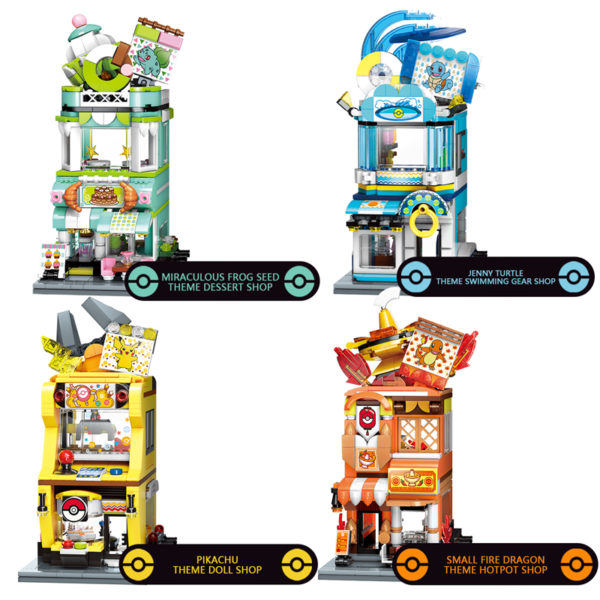 Jouets ducatifs pour enfants blocs de boutique de jeu de grue griffes Pokemon Pikachu carapuce cureuil 1