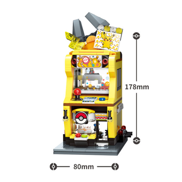 Jouets ducatifs pour enfants blocs de boutique de jeu de grue griffes Pokemon Pikachu carapuce cureuil 3