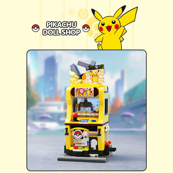 Jouets ducatifs pour enfants blocs de boutique de jeu de grue griffes Pokemon Pikachu carapuce cureuil 5