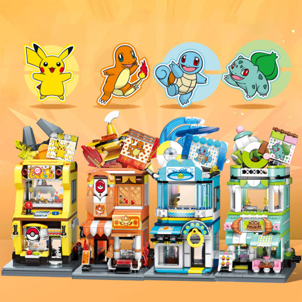 Jouets ducatifs pour enfants blocs de boutique de jeu de grue griffes Pokemon Pikachu carapuce cureuil