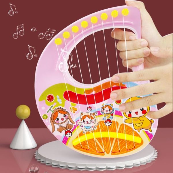 Jouets harpe Lyre pour enfants Mini cordes portables en plastique pour d butants Instruments de musique 1