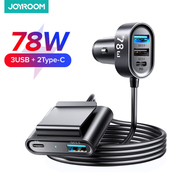 Joyroom chargeur de voiture rapide USB C 78W 5 en 1 PD 3 0 QC 4