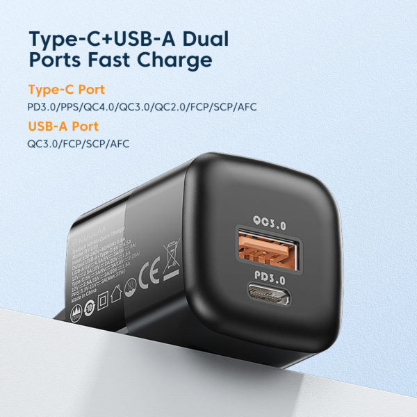 KUULAA – chargeur USB C 33W GaN Type C PD charge rapide pour iPhone 14 13 12 11 Pro Max XS 8 Plus pour iPad Pro Air iPad mini 2021 – Image 2